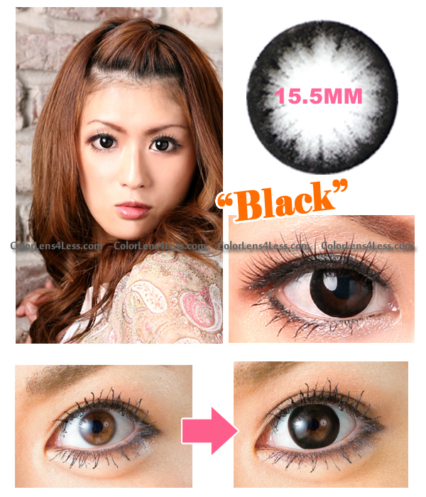 Hyper Black Colored Contacts (PAIR)