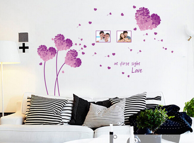 Purple Sight Love Wall Sticker