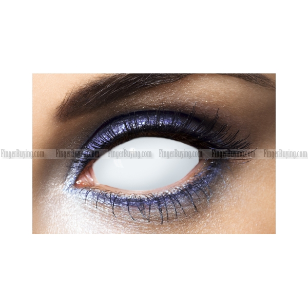 White Sclera Halloween Contacts 22MM (PAIR)