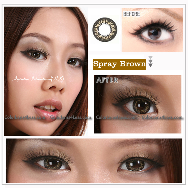 EOS Spray Brown Colored Contacts (PAIR)