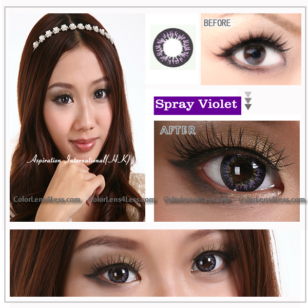 EOS Spray Violet Colored Contacts (PAIR)