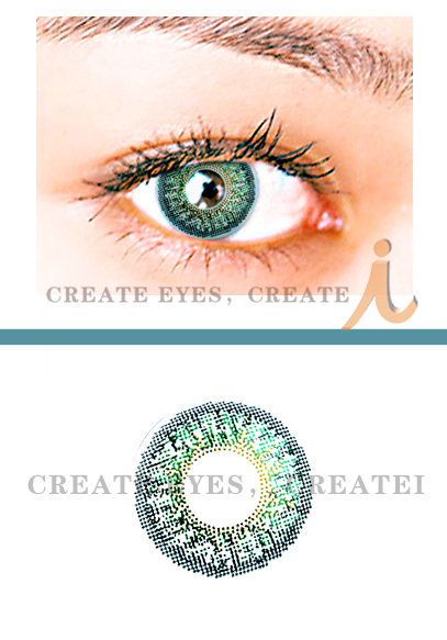 Green Triple Colored Contacts (PAIR)